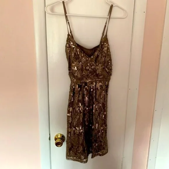 express champagne dress Express | Dresses | Express Champagne Sequin Dress